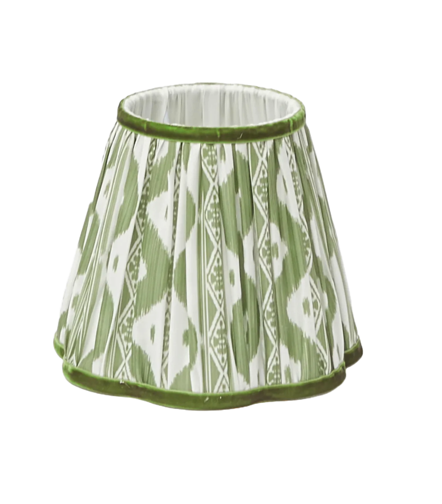 Olive Green Ikat Lampshade