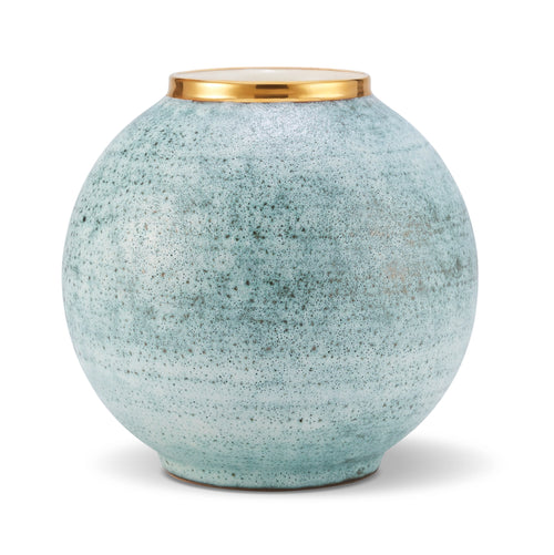 Calinda Round Vase in Blue Grotto