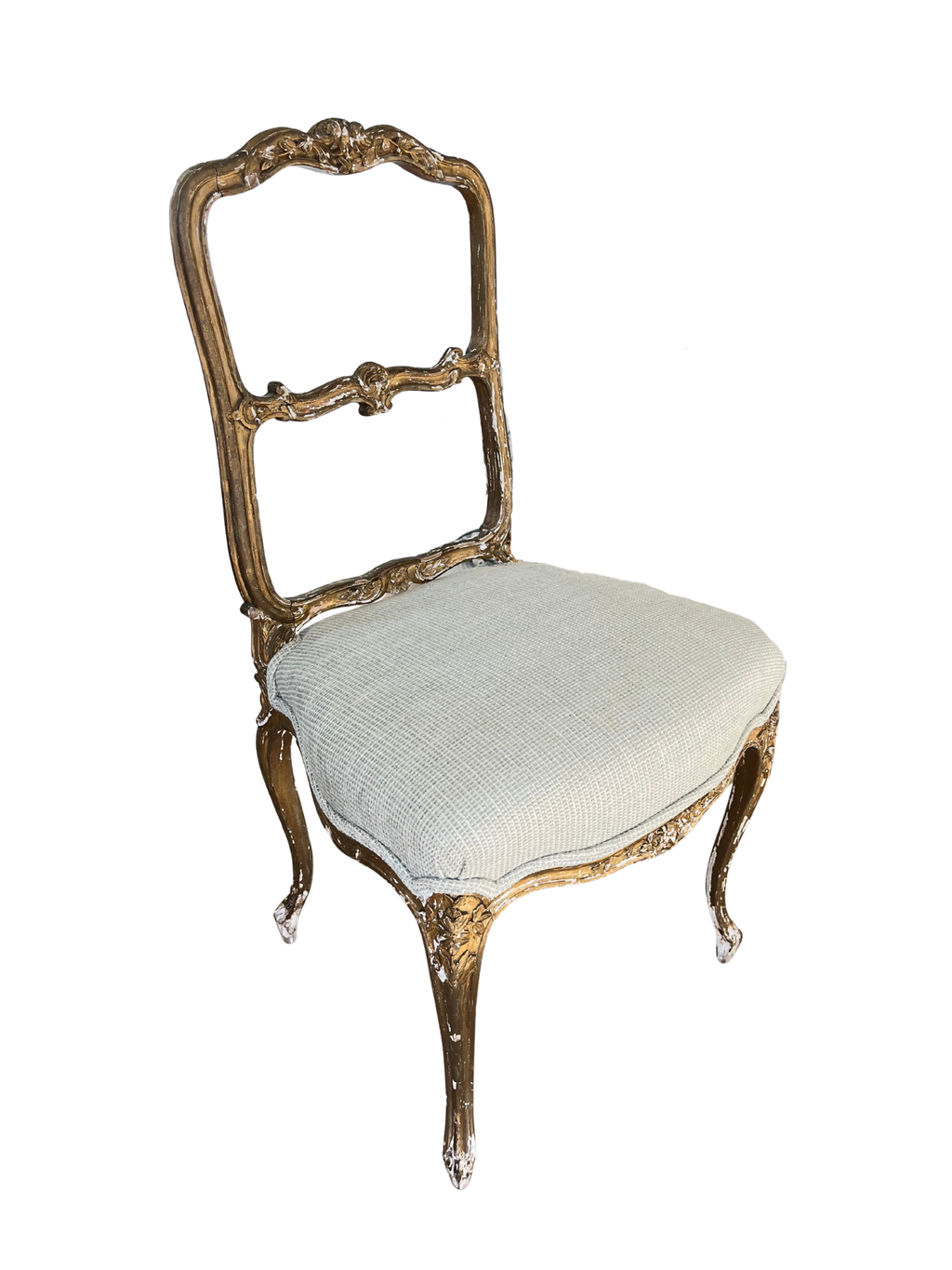 Louis XV Gilded Garden Motif Chair