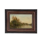 On the Banks of the River by Daubigny Painted Print Wall Art
