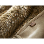 Animal Print Inspired Faux Fur Throw Blanket, Bobcat