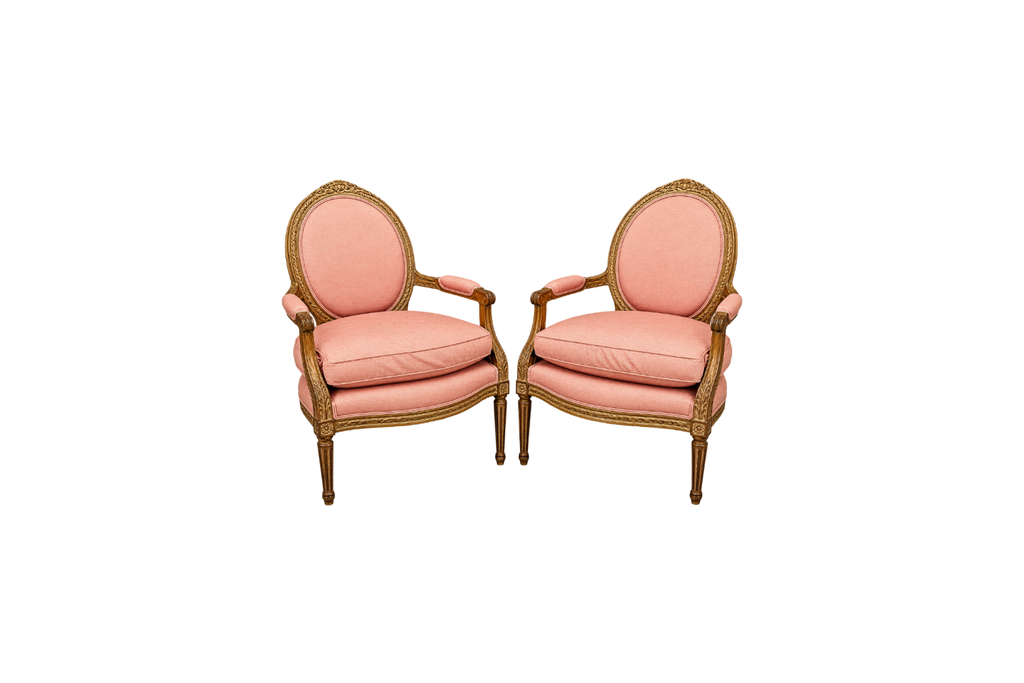 Pair of French Louis XVI Style Armchairs