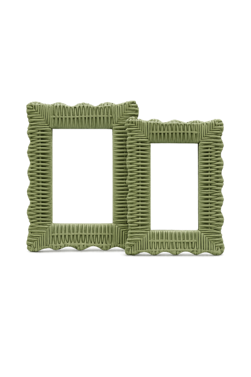 Green Wicker Weave Frame – August Interiors Studio