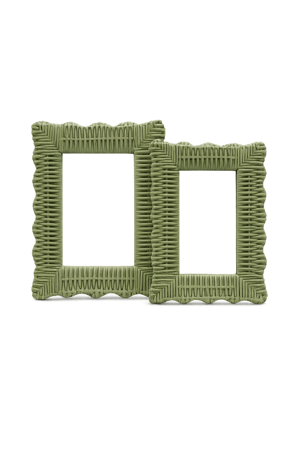 Green Wicker Weave Frame