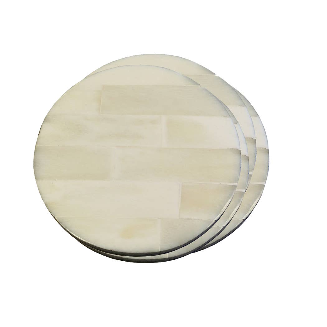 Bone Round Coaster (Set of 4) - 4"