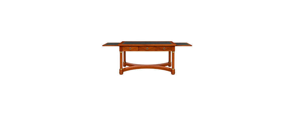 French Empire Style Leather-Inset Mahogany Writing Desk