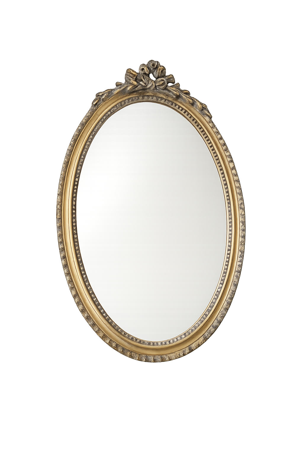 Louis XVI Gilded Oval Mirror - Ornate Carvings