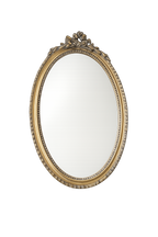 Louis XVI Gilded Oval Mirror - Ornate Carvings