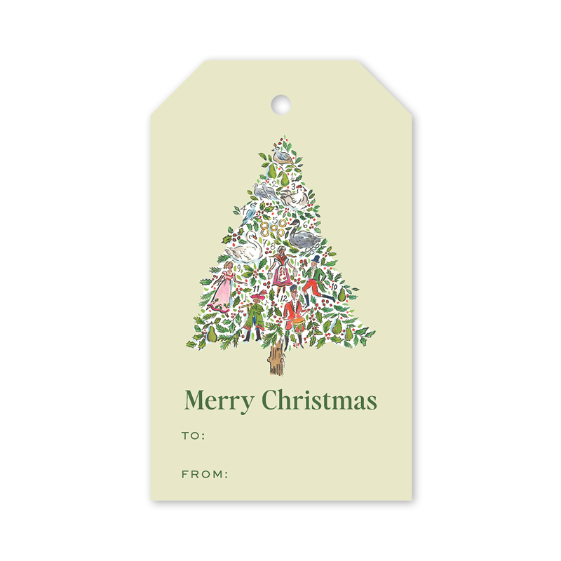 Twelve Days Greenery Tree Gift Tags