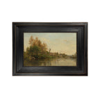 On the Banks of the River by Daubigny Painted Print Wall Art