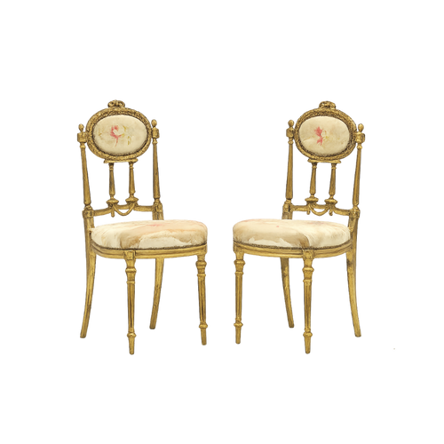 Pair Louis XVI Style Ballroom Chairs