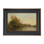 On the Banks of the River by Daubigny Painted Print Wall Art