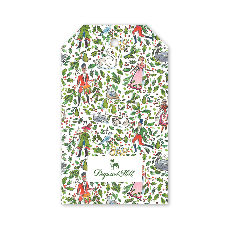 Twelve Days Greenery Tree Gift Tags