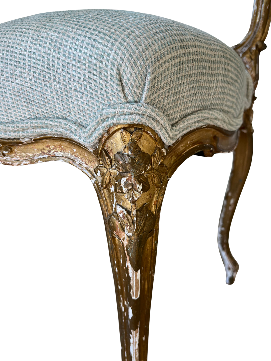 Louis XV Gilded Garden Motif Chair