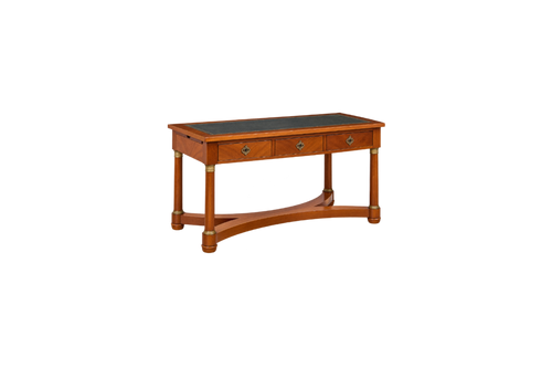 French Empire Style Leather-Inset Mahogany Writing Desk