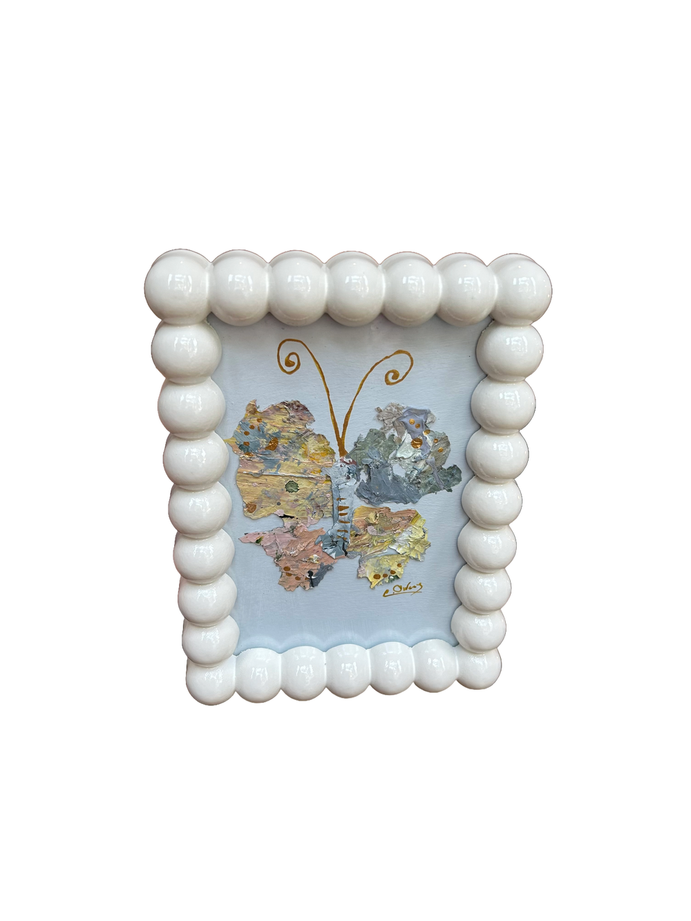 Charissa Owens Paint Palatte Butterflies with White Bobbin Frame