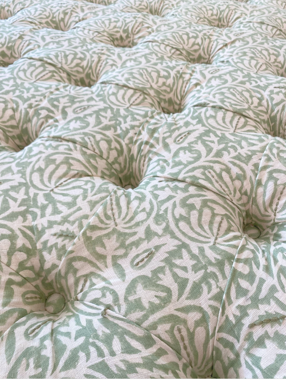 Custom Round 48" Tufted Ottoman