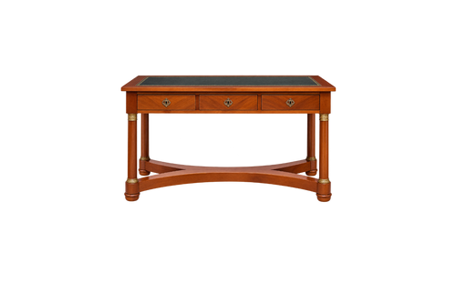 French Empire Style Leather-Inset Mahogany Writing Desk