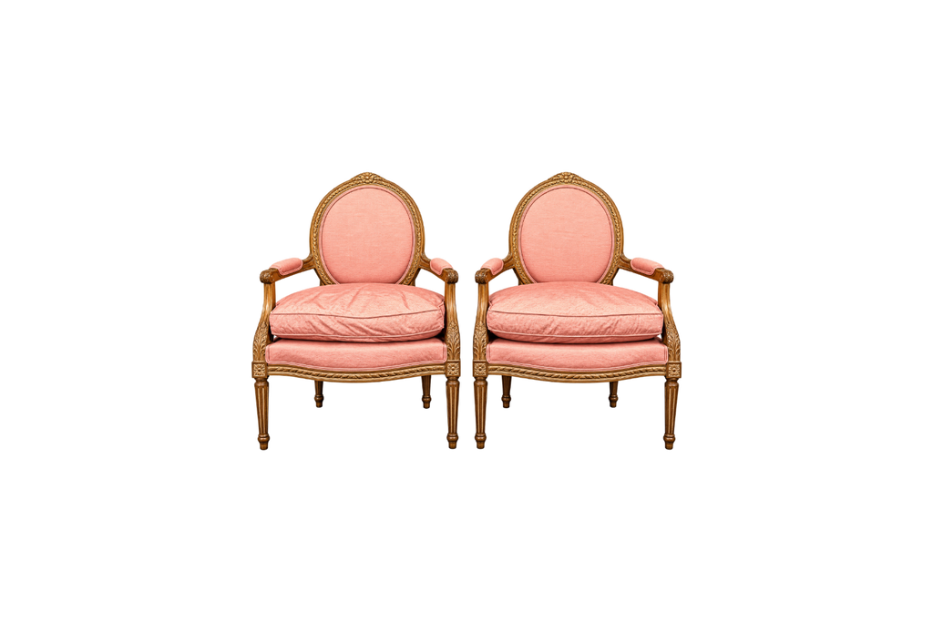 Pair of French Louis XVI Style Armchairs