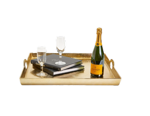 Gold Decorative Square Tray