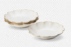 Scalloped Appetizer Plate, Set of 4