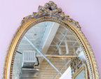 Louis XVI Gilded Oval Mirror - Ornate Carvings