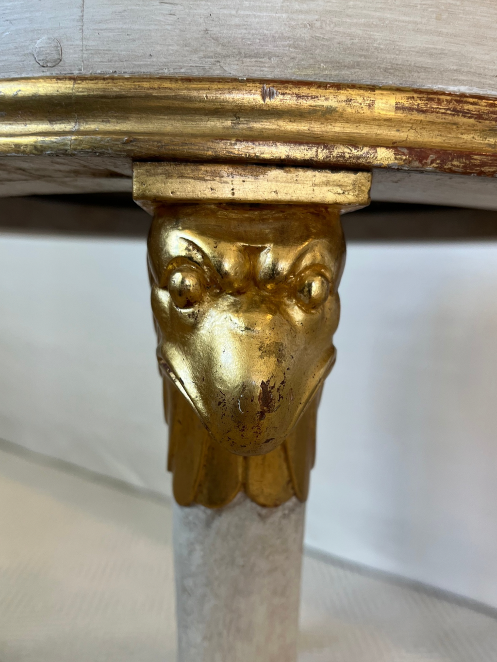 Italian Gilt Faux Fur Leopard Ottomans