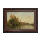 On the Banks of the River by Daubigny Painted Print Wall Art