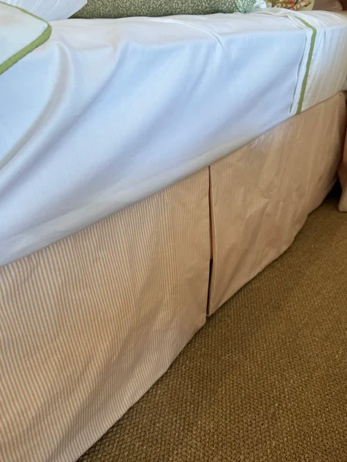 Twin Pink Stripe Bedskirt