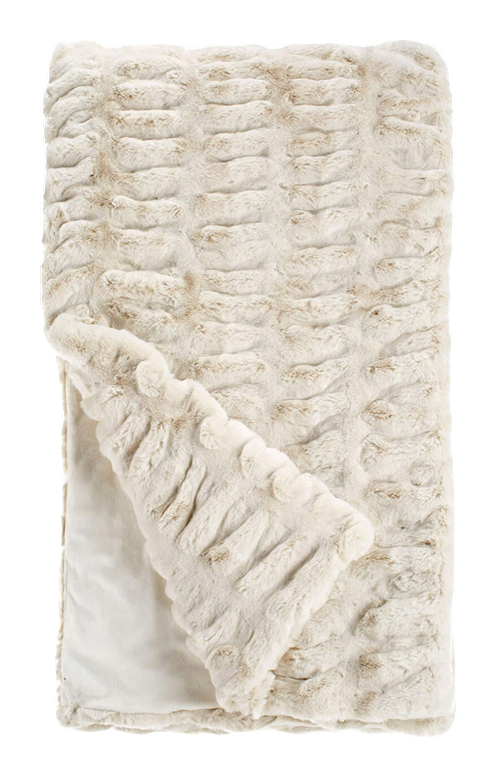 Ivory Faux Fur Throw