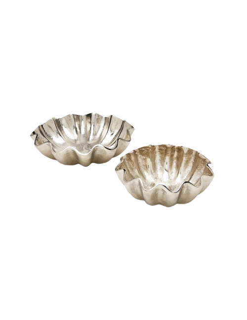 Silver Waves Decorative Round Serving Trays