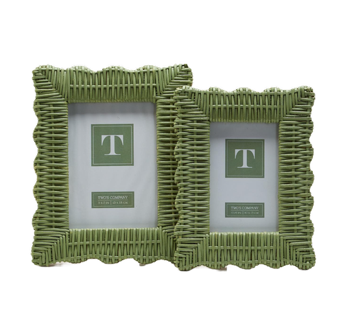 Green Wicker Weave Frame
