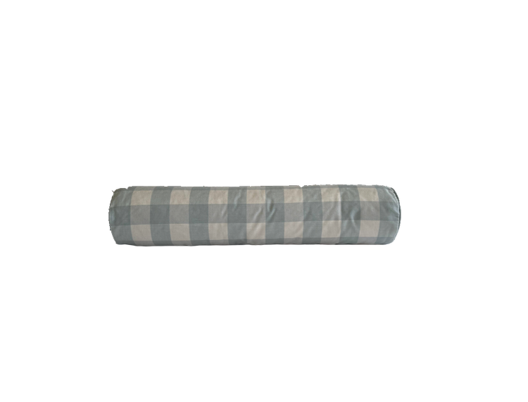Bolster Pillow in Blue Gingham
